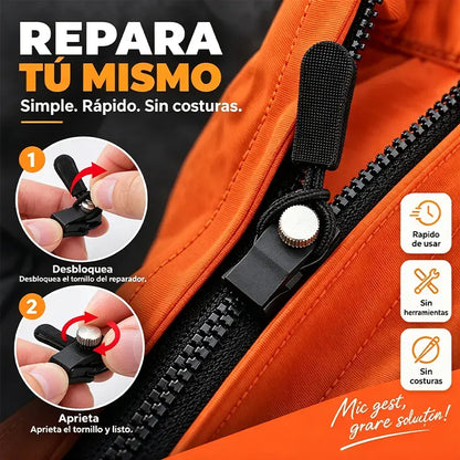 🔧✨ Reparador Universal de Cremalleras | Tirador de Repuesto Desmontable para Chaquetas, Mochilas, Bolsos y Ropa