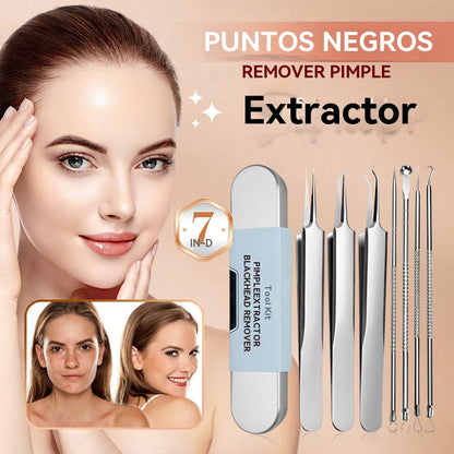 😘 💓【16 piezas】Juego de herramientas de grado médico para eliminar puntos negros