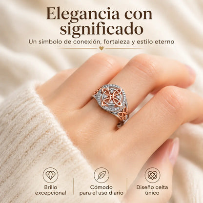 Plata 925 Anillo de protección con nudo de retorno de bruja hecho a mano