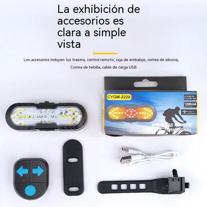 🚴Nueva bocina inalámbrica multifuncional con intermitentes a control remoto