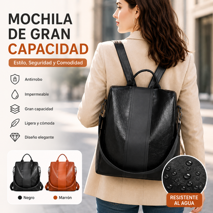 🎒 ¡50% DE DESCUENTO POR TIEMPO LIMITADO! ✨ Mochila grande para mujer: elegante, de piel sintética, fácil de usar 👜