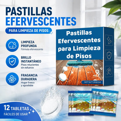 ✨【 2 cajas (24 cápsulas) — 24 euros】Pastillas efervescentes para limpiar suelos: eliminan manchas, incrustaciones, dan brillo y abrillantan.