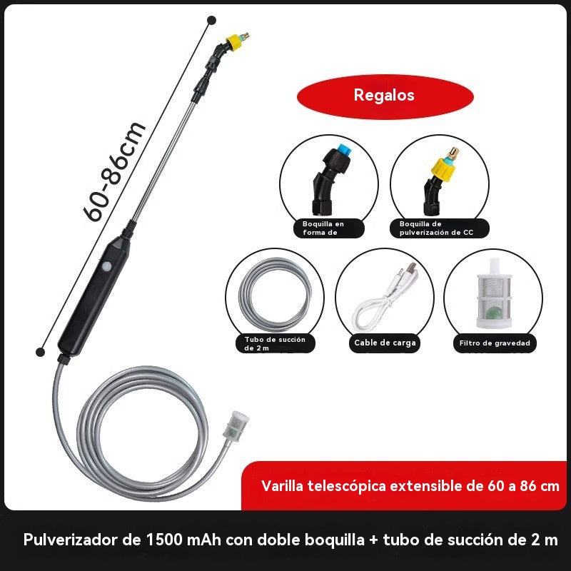 💥💥Pistola pulverizadora eléctrica portátil, utilizada para regar flores, pulverizar pesticidas y rociar agua.