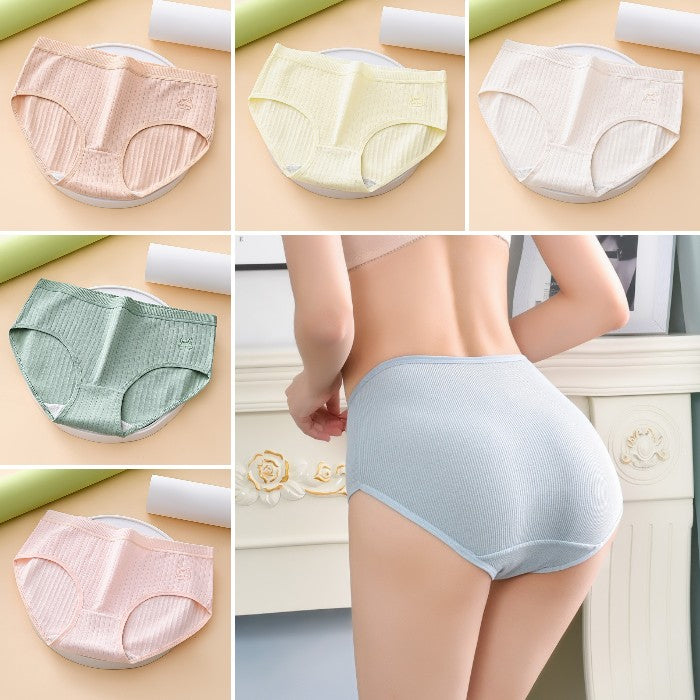 💞🔥【Paquete de 7 piezas】Ropa interior de algodón puro de talle alto para mujer, cómoda y antibacteriana【35-100 kg】
