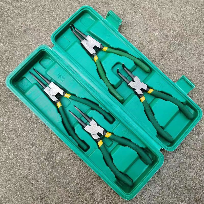 🔧 Juego de alicates para arandelas de seguridad de 4 piezas para reparación de automóviles: para aros interior y exterior, robustos y duraderos 🚗