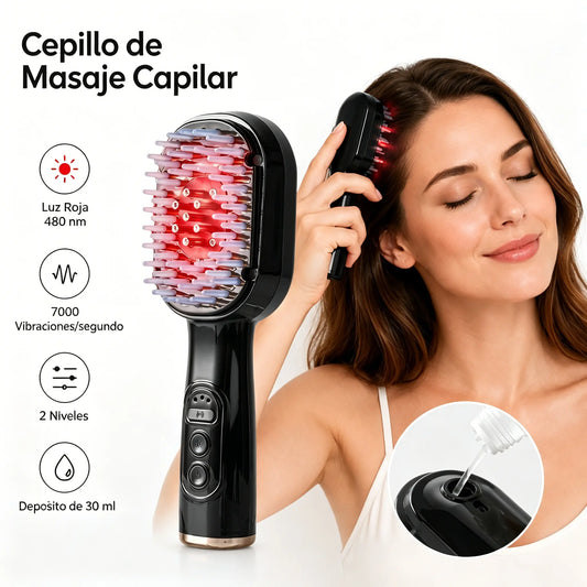 💆‍♀️Peine masajeador del cuero cabelludo, aplicador multifuncional de aceites esenciales y dispositivo para el crecimiento del cabello.