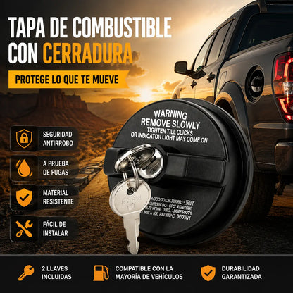 🚗🔒Tapa del depósito de combustible resistente y con cerradura (con llave)