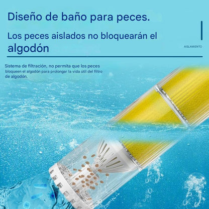 🐟Sistema de circulación de agua de acuario con filtro 3 en 1, funcionamiento silencioso.