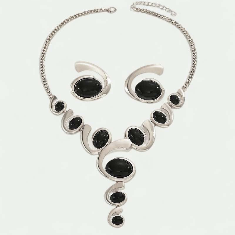 💎【Collar + Pendientes】1 juego 28 EUR✨Conjunto de collar y pendientes bohemios vintage