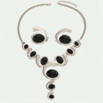 💎【Collar + Pendientes】1 juego 28 EUR✨Conjunto de collar y pendientes bohemios vintage