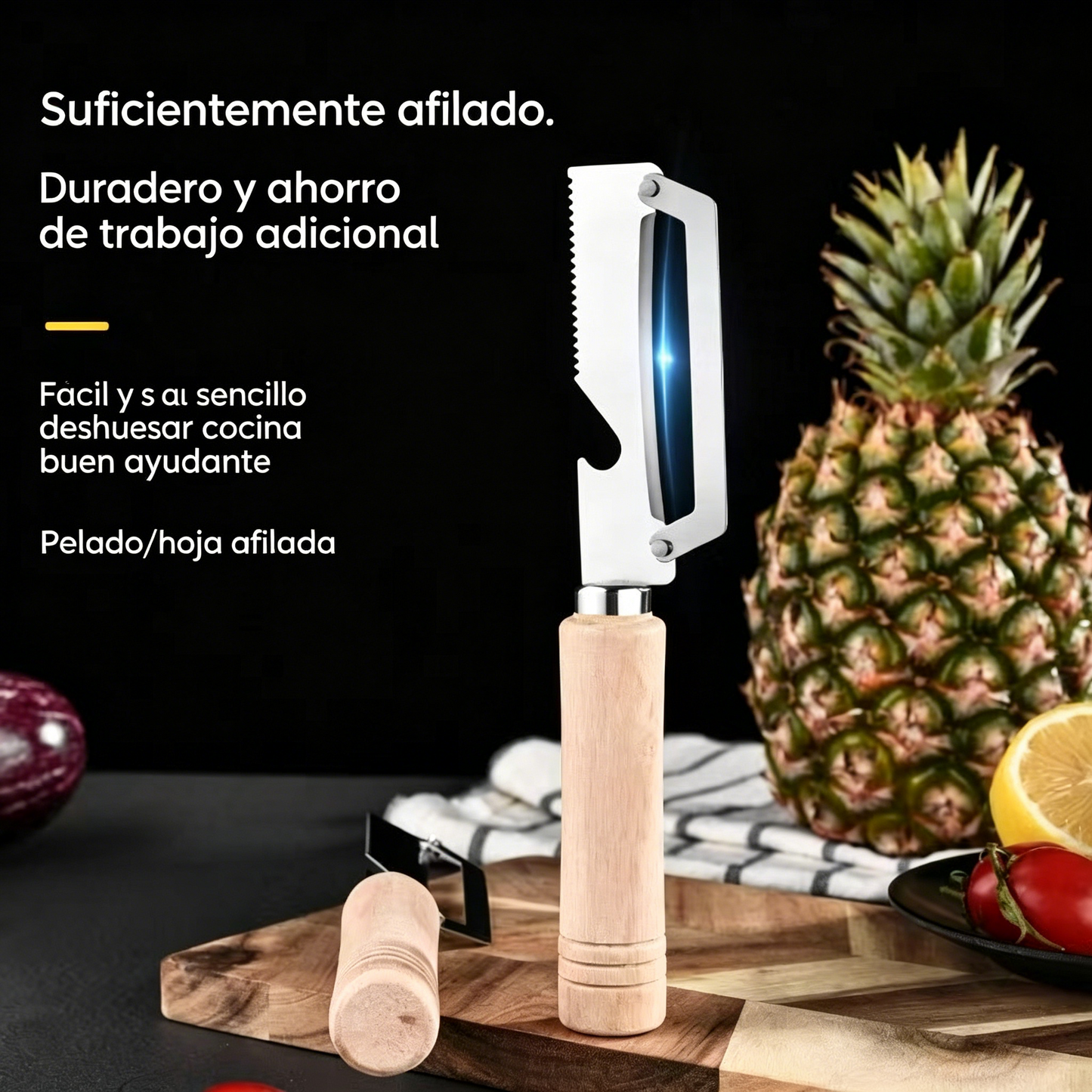 ✅Compra 1 y llévate 1 gratis (2 artículos) 🧅🔪 Pelador de cocina multifuncional: ¡Pela, corta verduras, abre botellas! 🔥