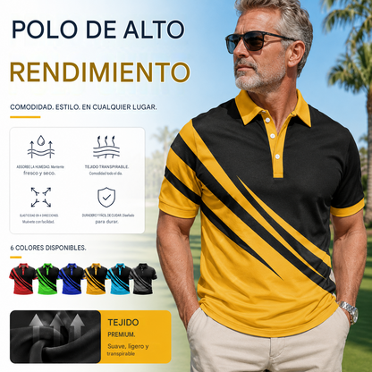 👔【S-6XL】Nueva camisa polo de verano para hombre con estampado 3D a rayas