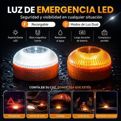 🚨 Luz de advertencia de emergencia LED magnética