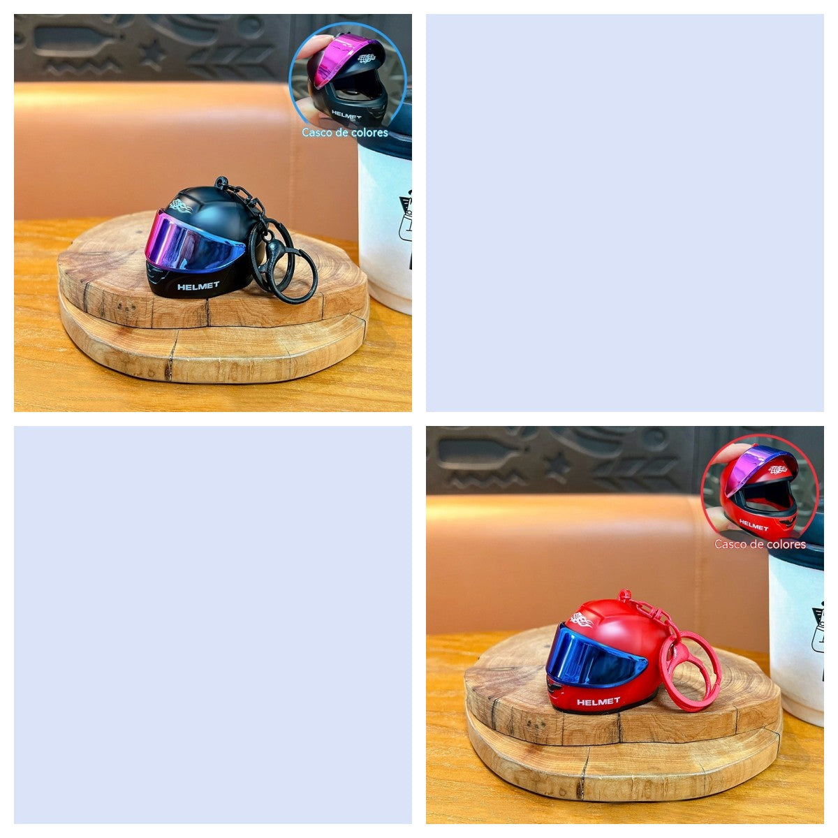 ¡Compra 1 y llévate 1 gratis! 【2 piezas 25 euros】🔥🔥 Divertido llavero con forma de mini casco de motocicleta.