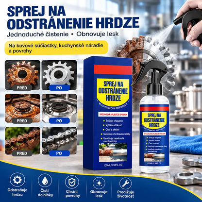✨ Účinný sprej na odstránenie hrdze — jednoduché čistenie a obnovenie lesku pre kovové súčiastky, náradie aj kuchynské povrchy.