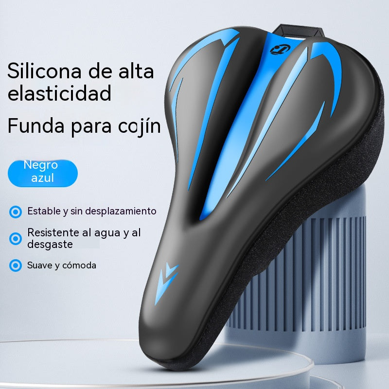Funda para sillín de bicicleta de montaña, fabricada en cuero de silicona grueso e impermeable, ultrasuave.