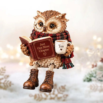 Búho decorativo – amante de los libros (para estantería)