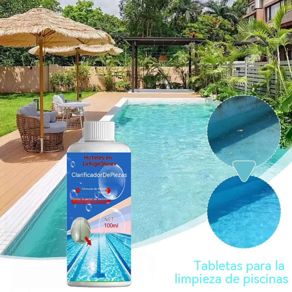 💧【Compra 1 y llévate 1 gratis】 Solución purificadora para piscinas: ¡Agua clara y brillante para nadar sin preocupaciones! ✨🏊‍♂️💙