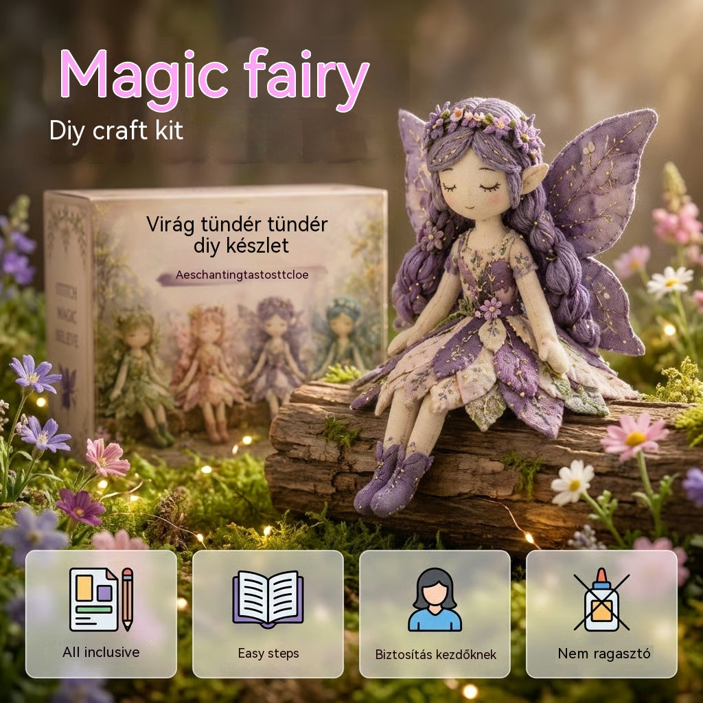 🌸50% kedvezmény - Mesebeli varrás sorozat - Saját készítésű patchwork tündérbaba készlet✨👼