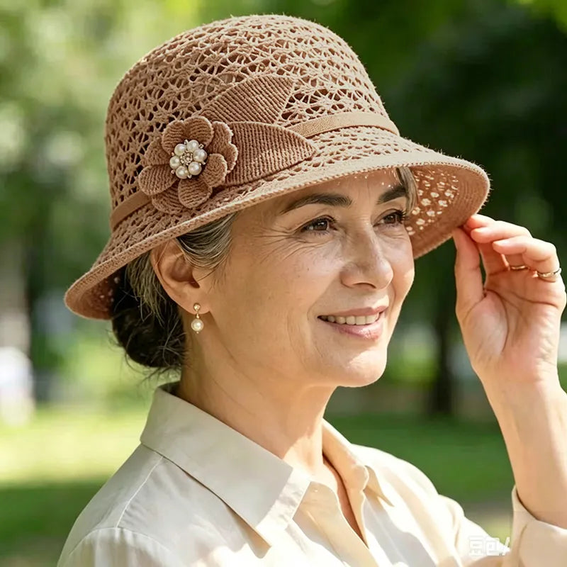 🔥Compra 1 y llévate 1 gratis👒Elegante sombrero de sol con diseño trenzado calado, ofrece una fuerte protección contra los rayos solares.