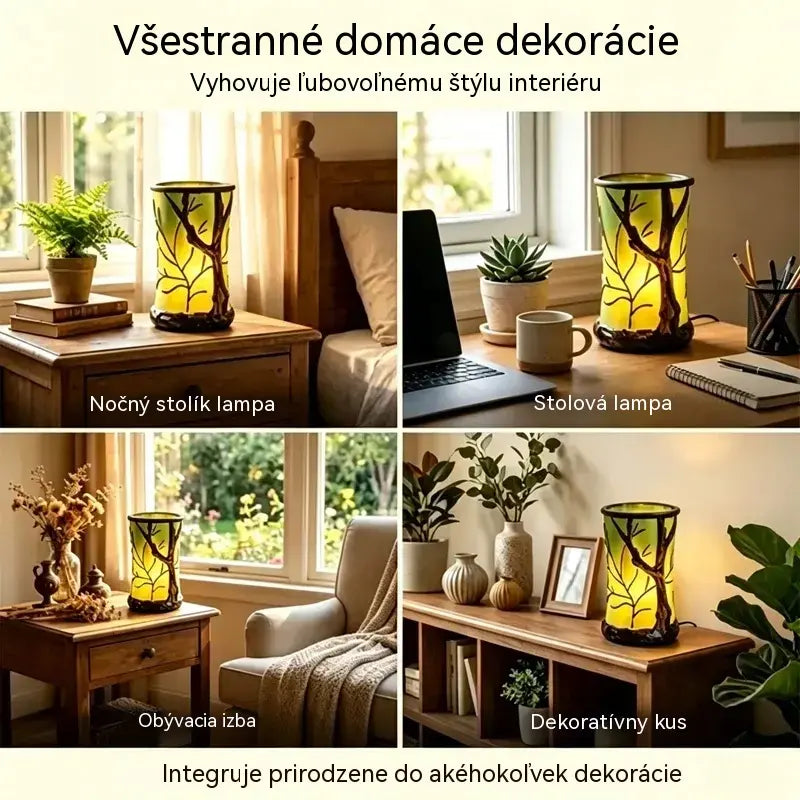 🍃✨ Magická lesná lampa s dizajnom listov | Osvetlite svoj domov prírodným šarmom