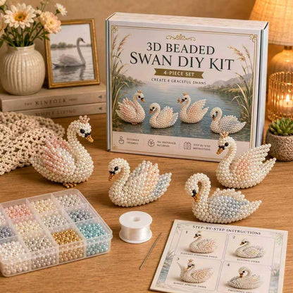 🏆Oferta por tiempo limitado🧵✨ Kit de manualidades que incluye pequeños animales 3D y cuentas