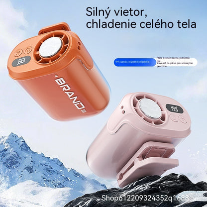 🌀 Hands-free ventilátor s LED displejom, integrovaným klipom a 199 nastaviteľnými rýchlosťami