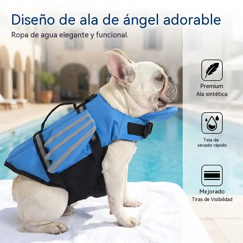 🥳¡OFERTA ESPECIAL 2026!🥳💞¡Más de 50.000 unidades vendidas!🐕👼Chaleco salvavidas reflectante para perros con alas de ángel: alta flotabilidad, asa de rescate rápido y malla transpirable. Tiras reflectantes para nadar por la noche. ¡Seguro y adorable! 🌊✨