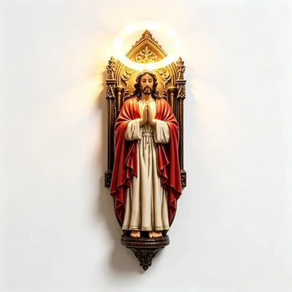 ✝️ Lámpara de Pared de Jesús y la Virgen María | Luz Cálida para un Hogar Lleno de Paz