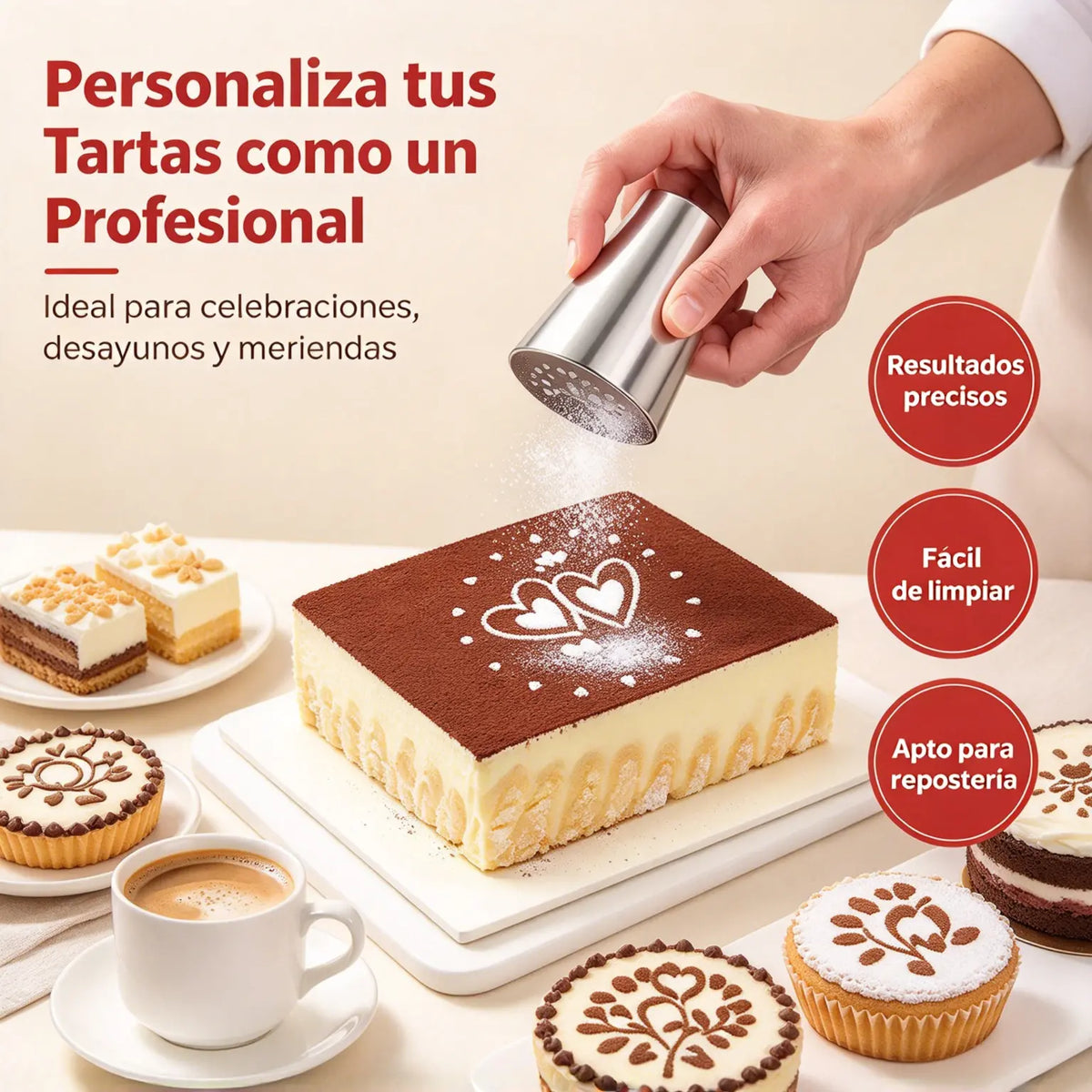🔥☕ Molde de acero inoxidable para arte latte de café
