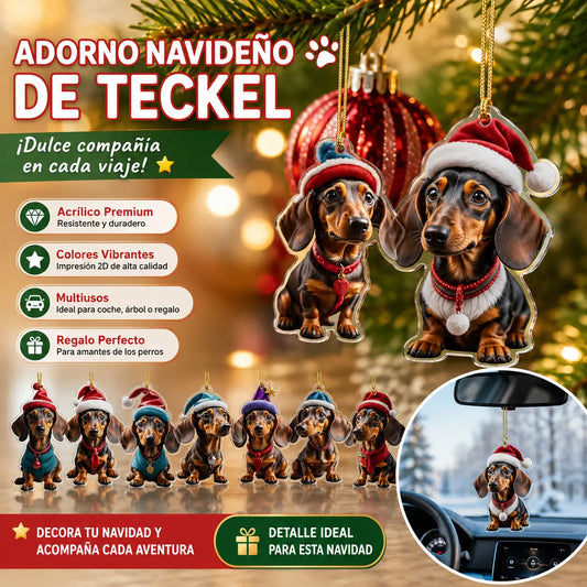 🎄【9 piezas】🐕 Adornos navideños para el árbol con forma de cachorros
