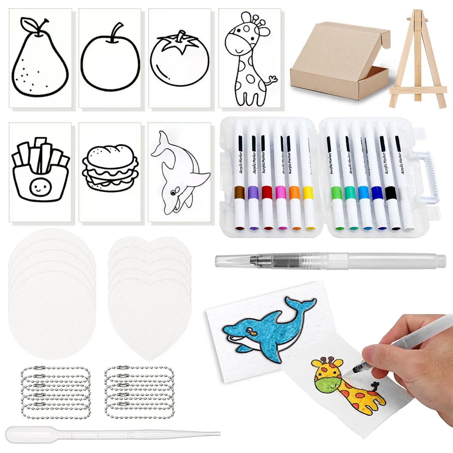Kit de manualidades para niños de preescolar con papel de dibujo texturizado espumado