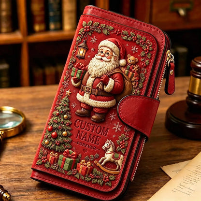 💰💰Cartera personalizada con diseño navideño en relieve