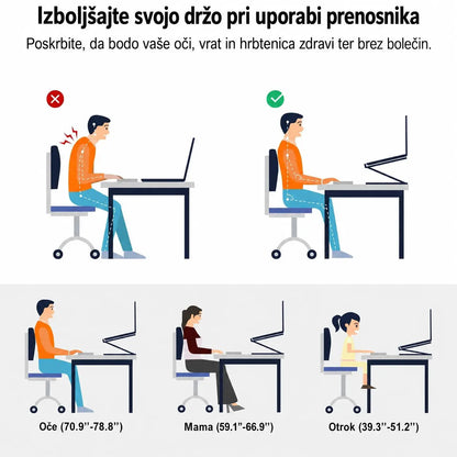 💥💻 Stojalo za prenosni računalnik – vrtljivo stojalo iz aluminijeve zlitine