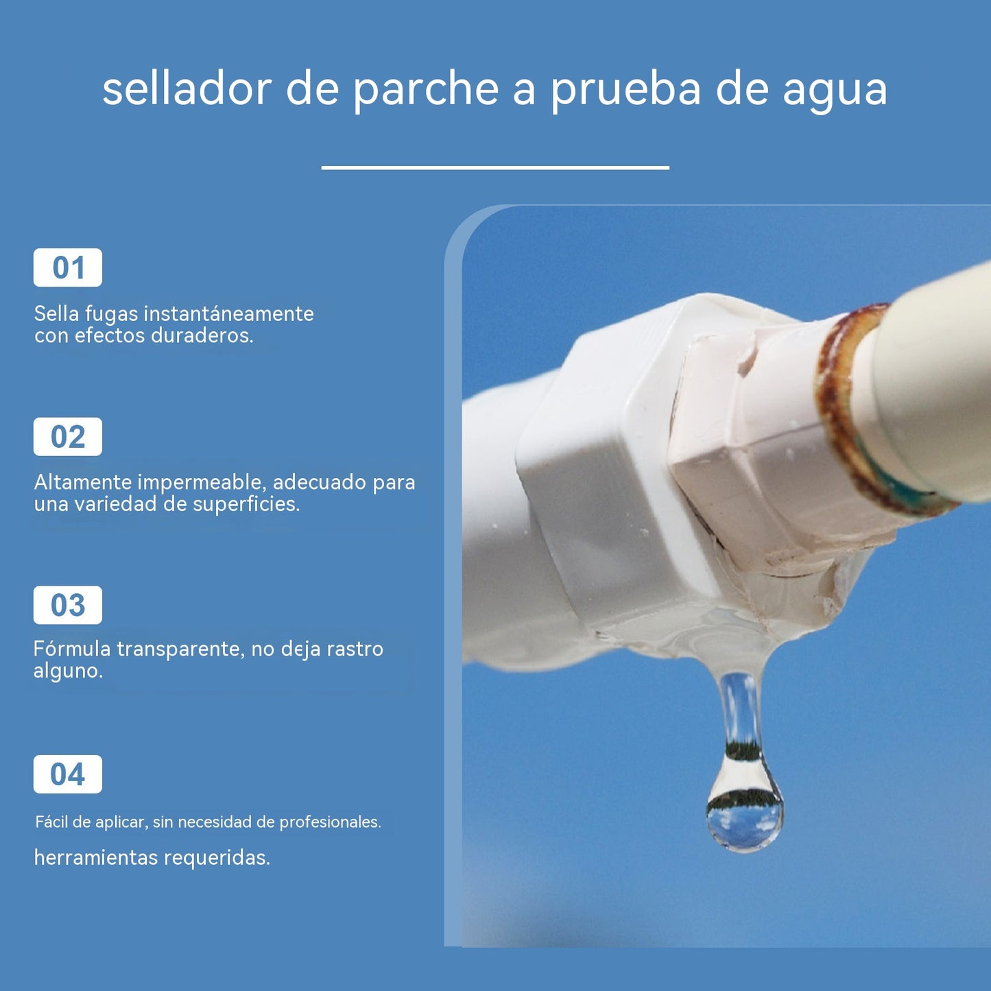 2 piezas 29 euros🔥 Sellador impermeable transparente antifugas con herramientas