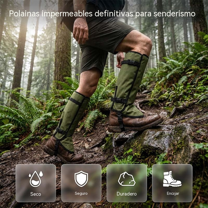 Polainas impermeables para senderismo y aventuras al aire libre