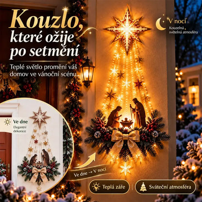 💡✨Svetleča stenska dekoracija z božičnim prizorom