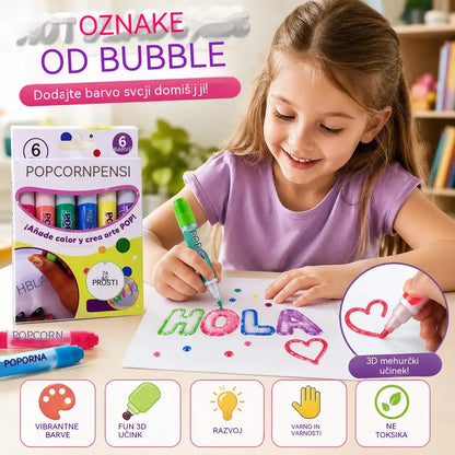 🎁【Kupite 1, dobite 1 gratis】3D-tiskalni peresnik za otroke: Risanje mehurčkov v slogu kokic (naredi sam)