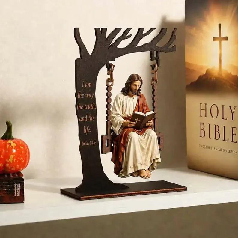🔥Compra 1 y llévate 1 gratis🔥🔥 Último día: 50 % de descuento - ✝️📚 Adorno colgante cristiano de Jesús