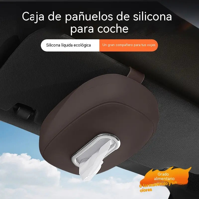 Portapañuelos para coche: compacto y de acceso rápido