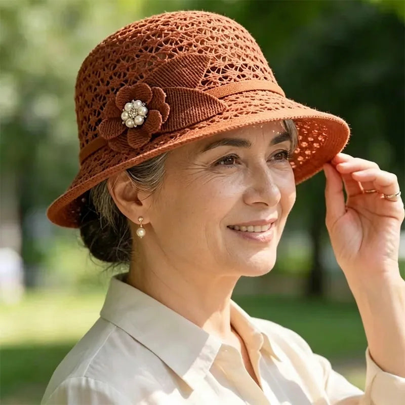 🔥Compra 1 y llévate 1 gratis👒Elegante sombrero de sol con diseño trenzado calado, ofrece una fuerte protección contra los rayos solares.