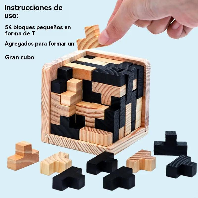 🧠✨ 🎁Juego de rompecabezas de juguete de inteligencia de madera