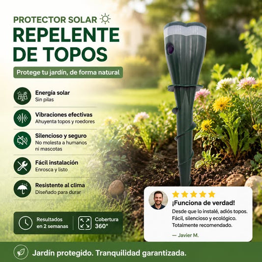 ☘️Producto en oferta - 50% de descuento ☘️ Repelente de animales solar e impermeable