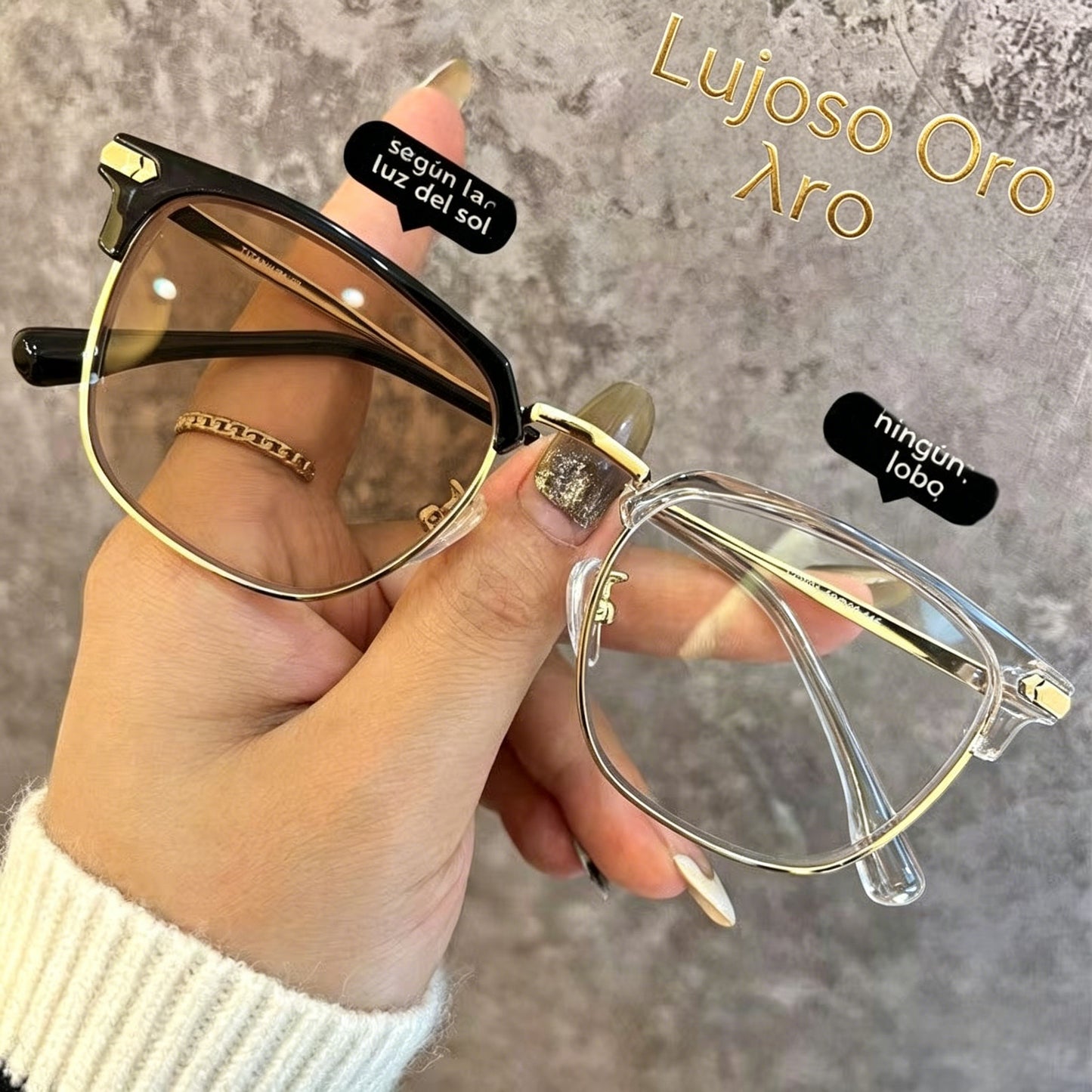 Gafas inteligentes con zoom automático contra la luz azul