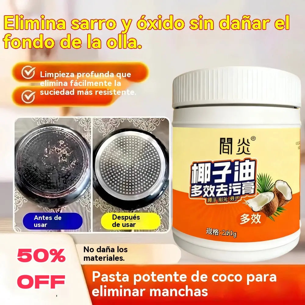 【2 pieza】Crema limpiadora doméstica multifuncional para limpiar aceite, óxido y sarro.