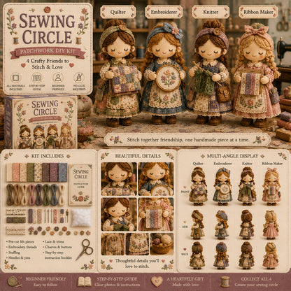 Último día: ¡Disfruta de un 49% de descuento!  Kit de patchwork para armar en miniatura de la serie Mundo en miniatura.