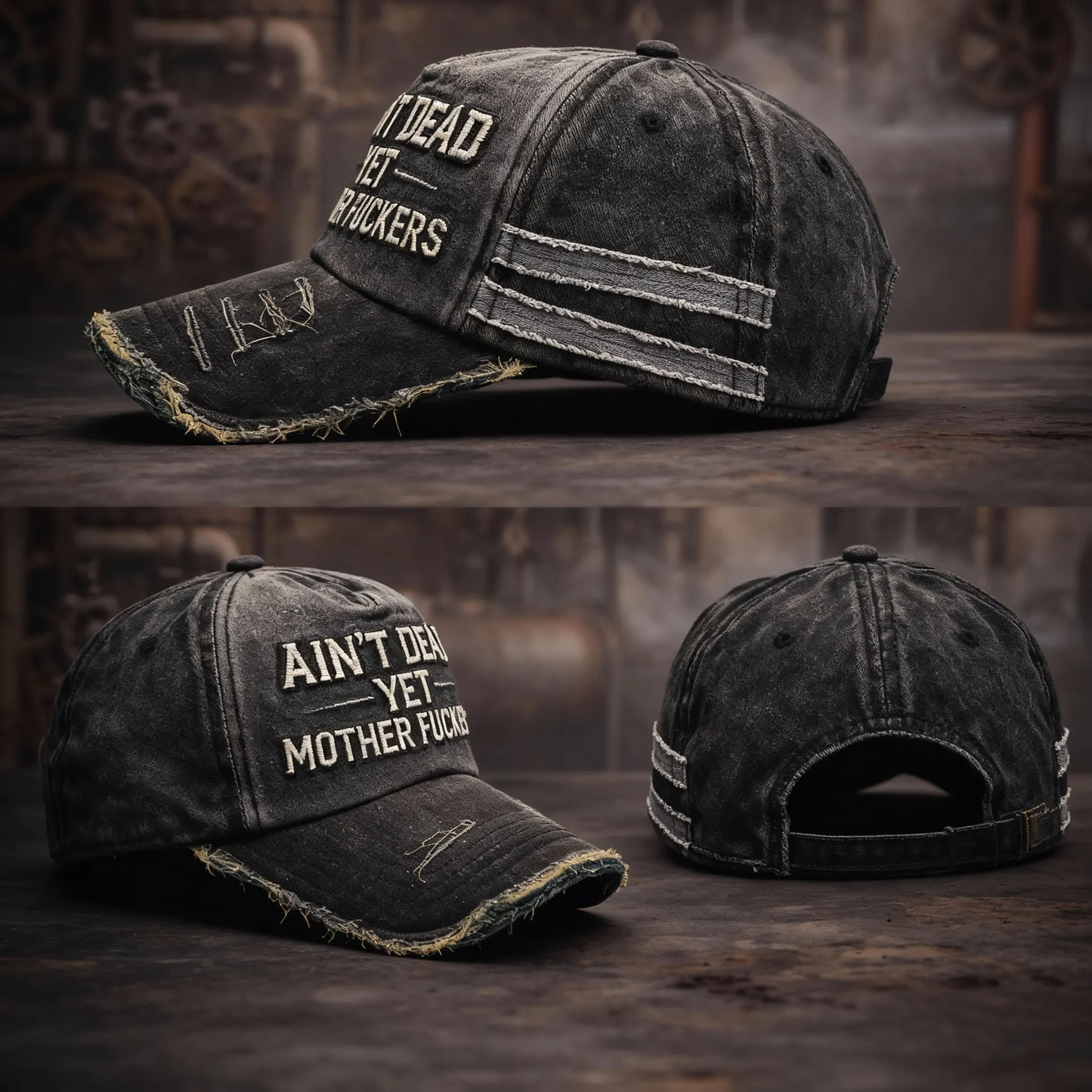 🎉Aún no estoy muerto, gorra de camionero vintage