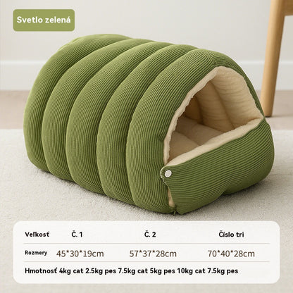 Cama de felpa para mascotas cálida y cómoda