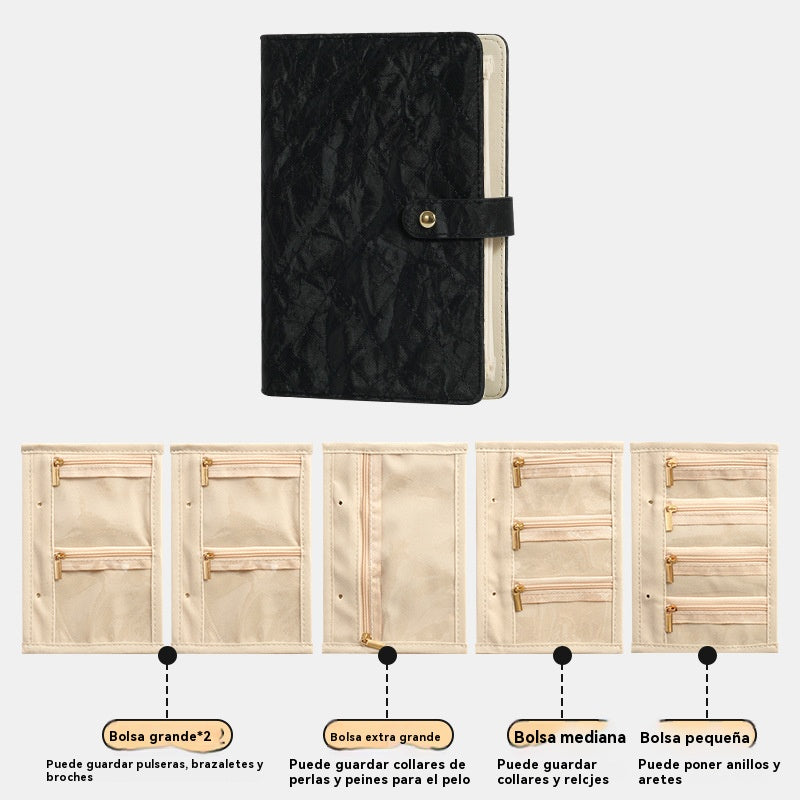 🔥 50% de descuento 🔥 Elegante bolsa portátil para guardar joyas con estampado a cuadros