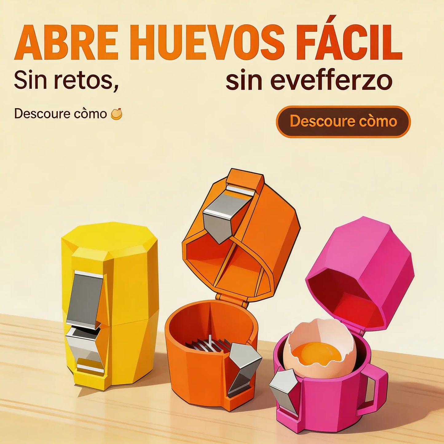 🔥50% de descuento🔥3 piezas🥚 Abrehuevos